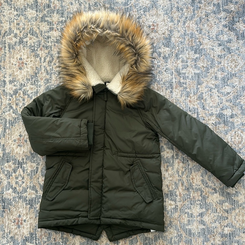 CREWCUTS Olive Green Parka